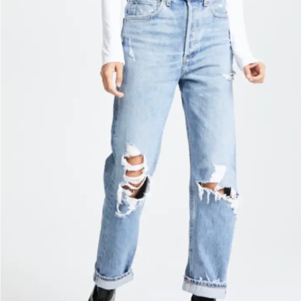 Agolde distressed 90’s mid straight fit size 26